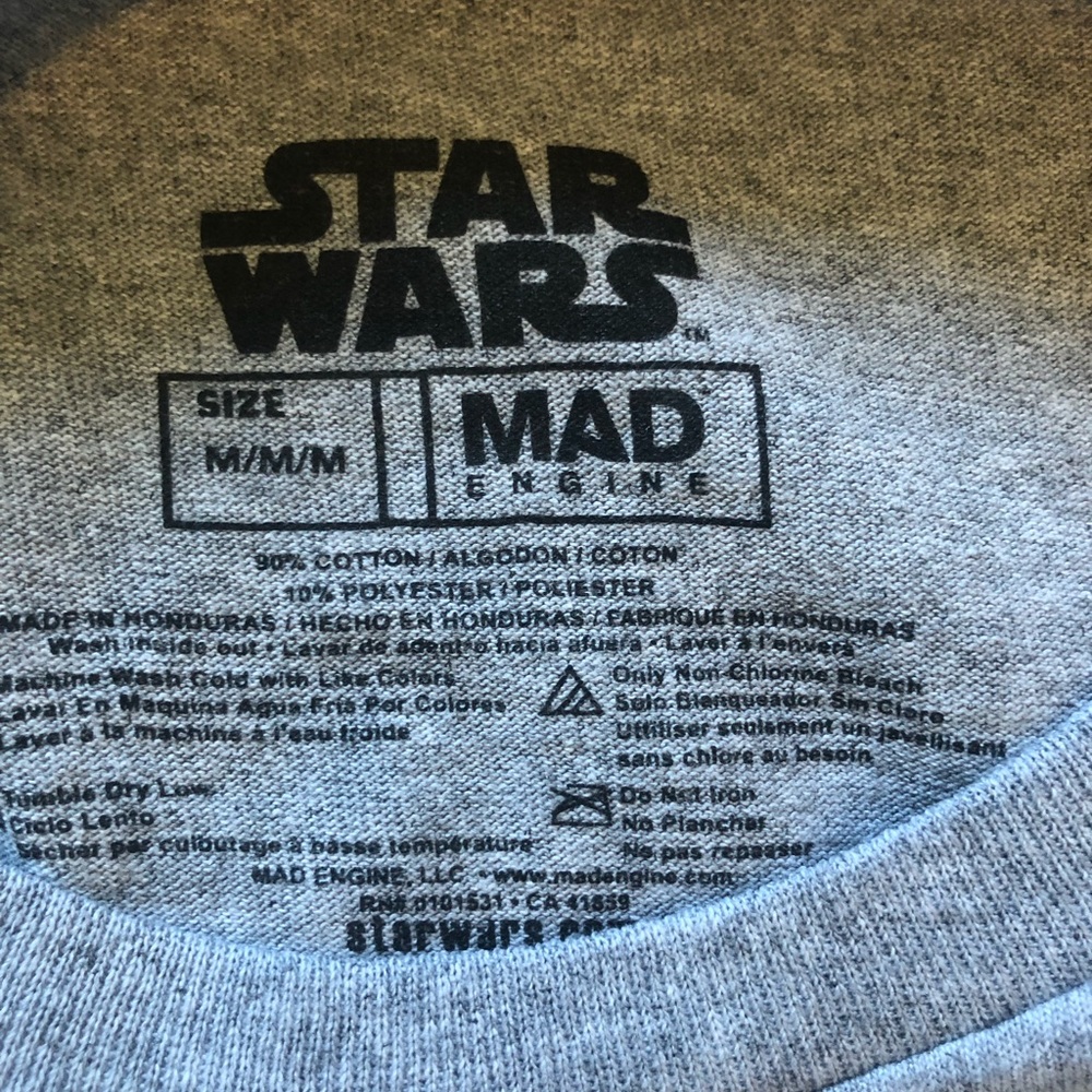 Star Wars Men’s Tee Medium Gray/Green/Yellow - Picture 9 of 10
